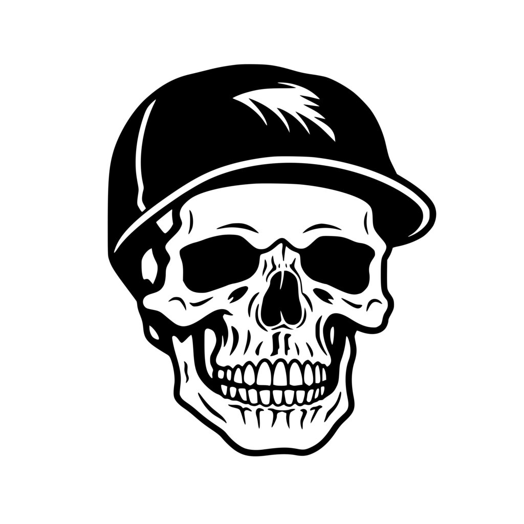 Hat-Wearing Skull SVG File for Cricut, Silhouette, and Laser Machines