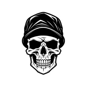 Skull Wearing a Cap