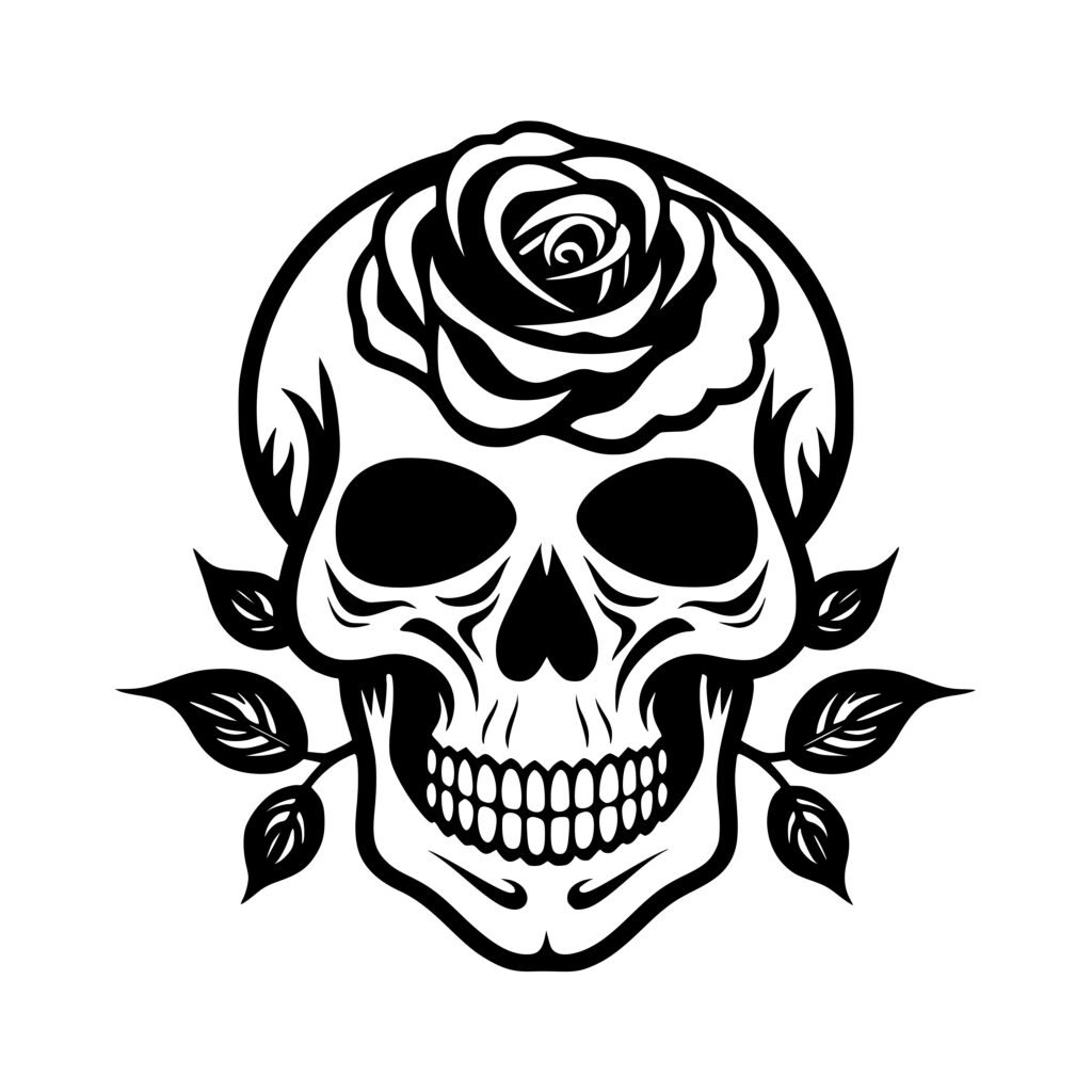 Floral Skull SVG File for Cricut, Silhouette, Laser Machines