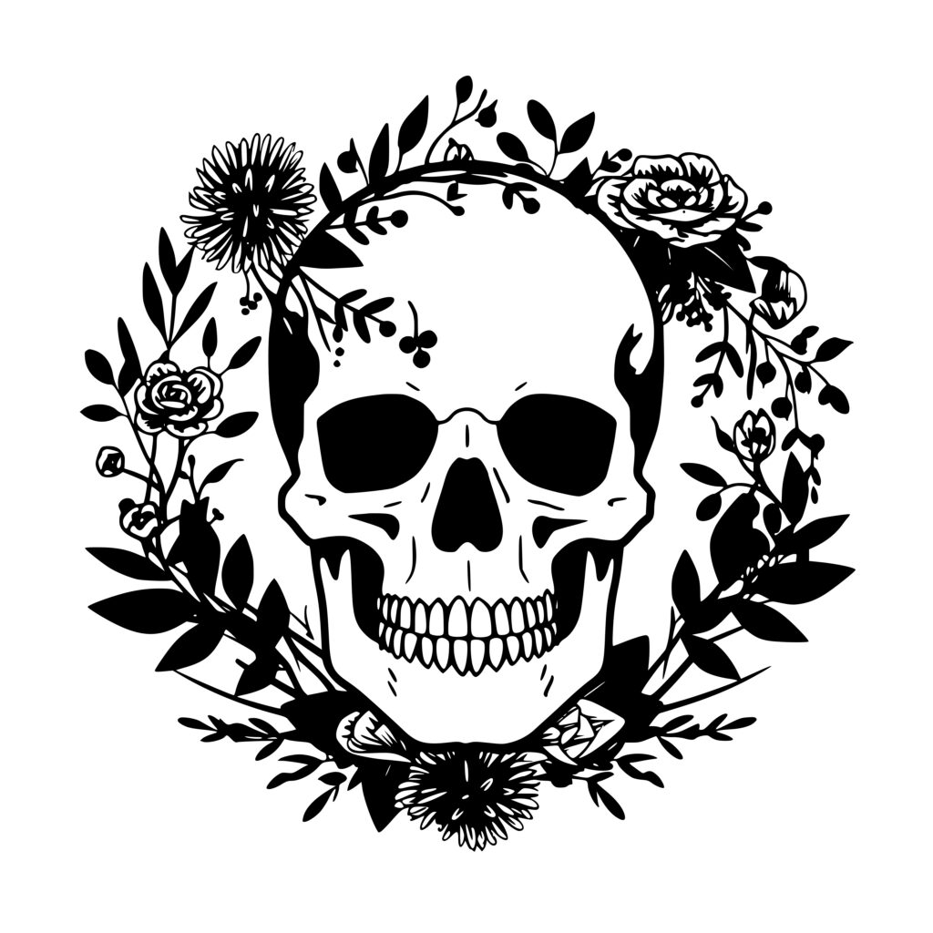 Flowered Skull SVG Image: Instant Download for Cricut, Silhouette, and ...