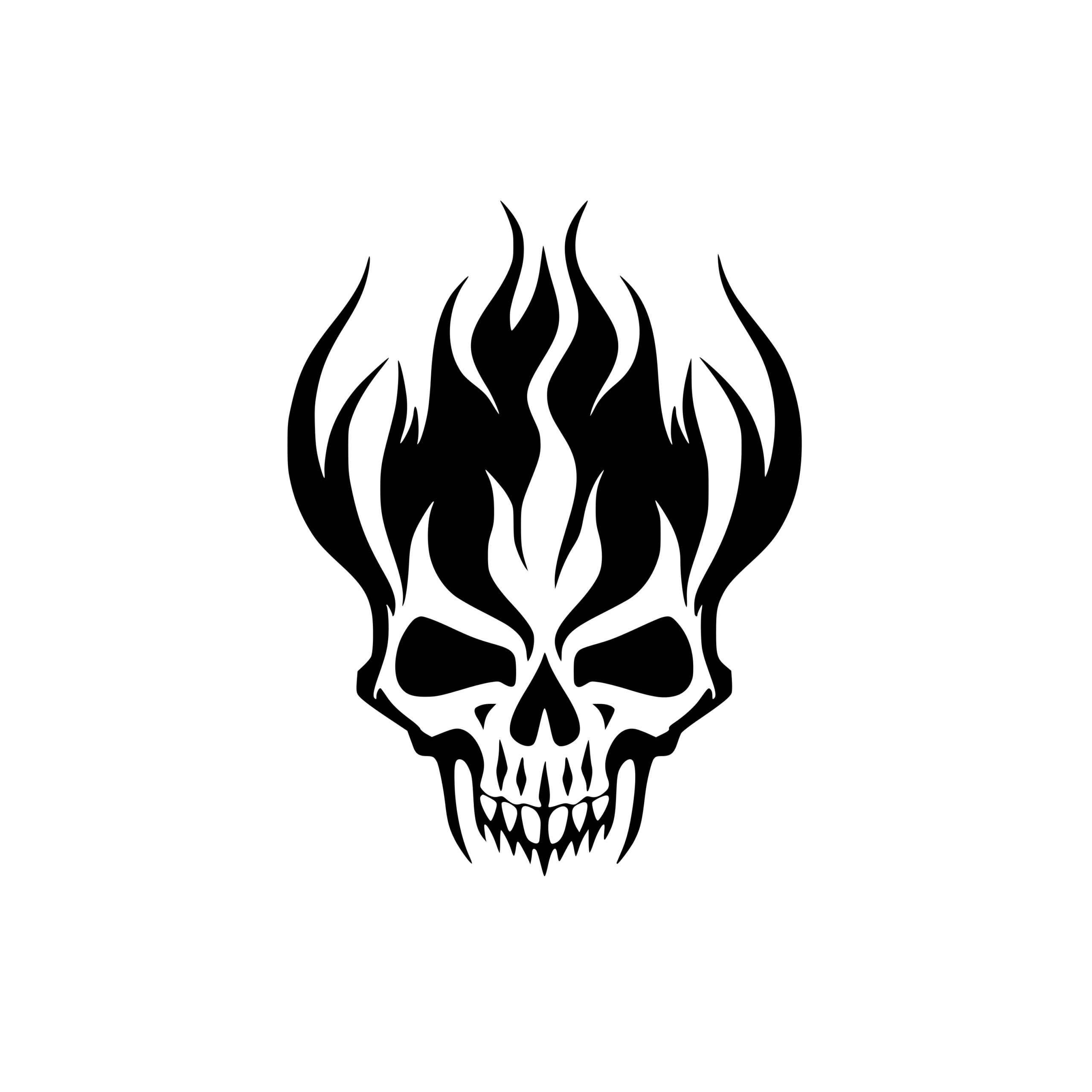 Fire Skull SVG Image: Perfect for Cricut, Silhouette, Laser Crafts