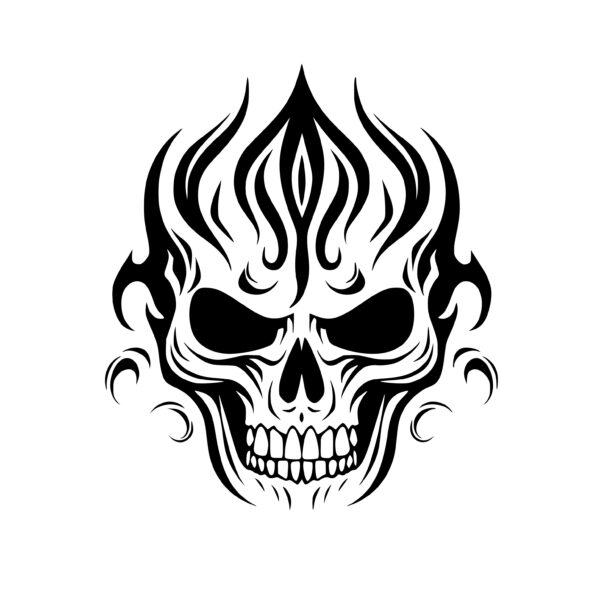 Instant Download Fire Skull SVG/PNG/DXF for Cricut, Silhouette, and ...