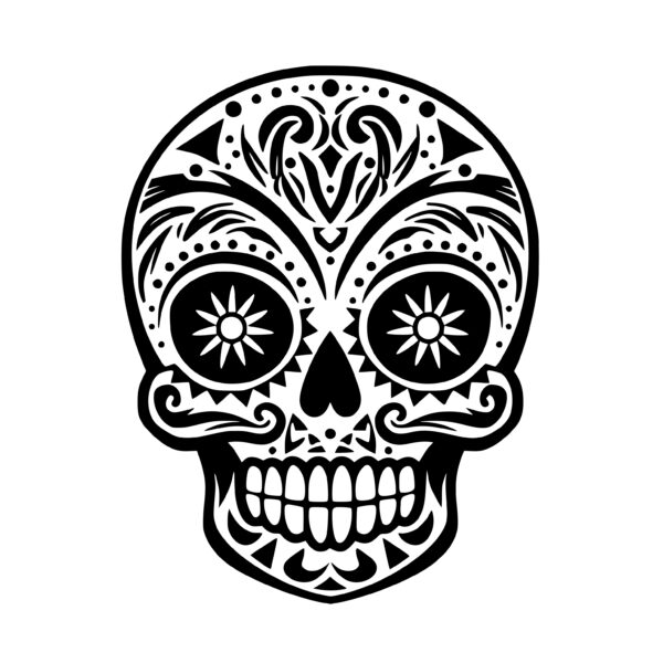 Intricate Tribal Skull SVG Image for Cricut, Silhouette, and Laser Machines