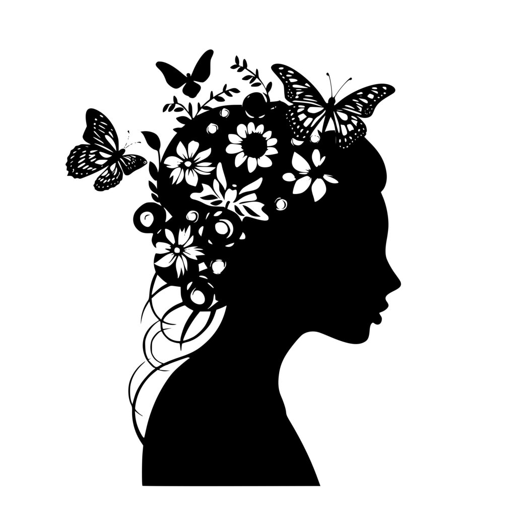 Floral Woman SVG File for Cricut, Silhouette, Laser Machines