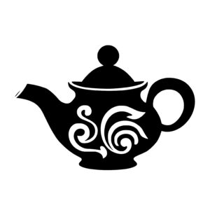 Modern Teapot with Pattern