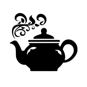 Elegant Teapot with Steam