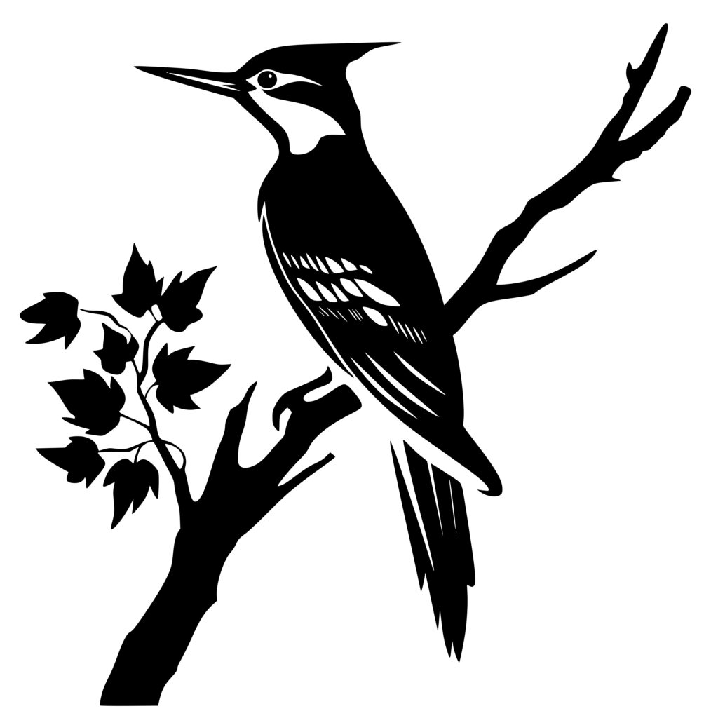 Instant Download SVG, PNG, DXF: Tree-Dwelling Woodpecker for Cricut