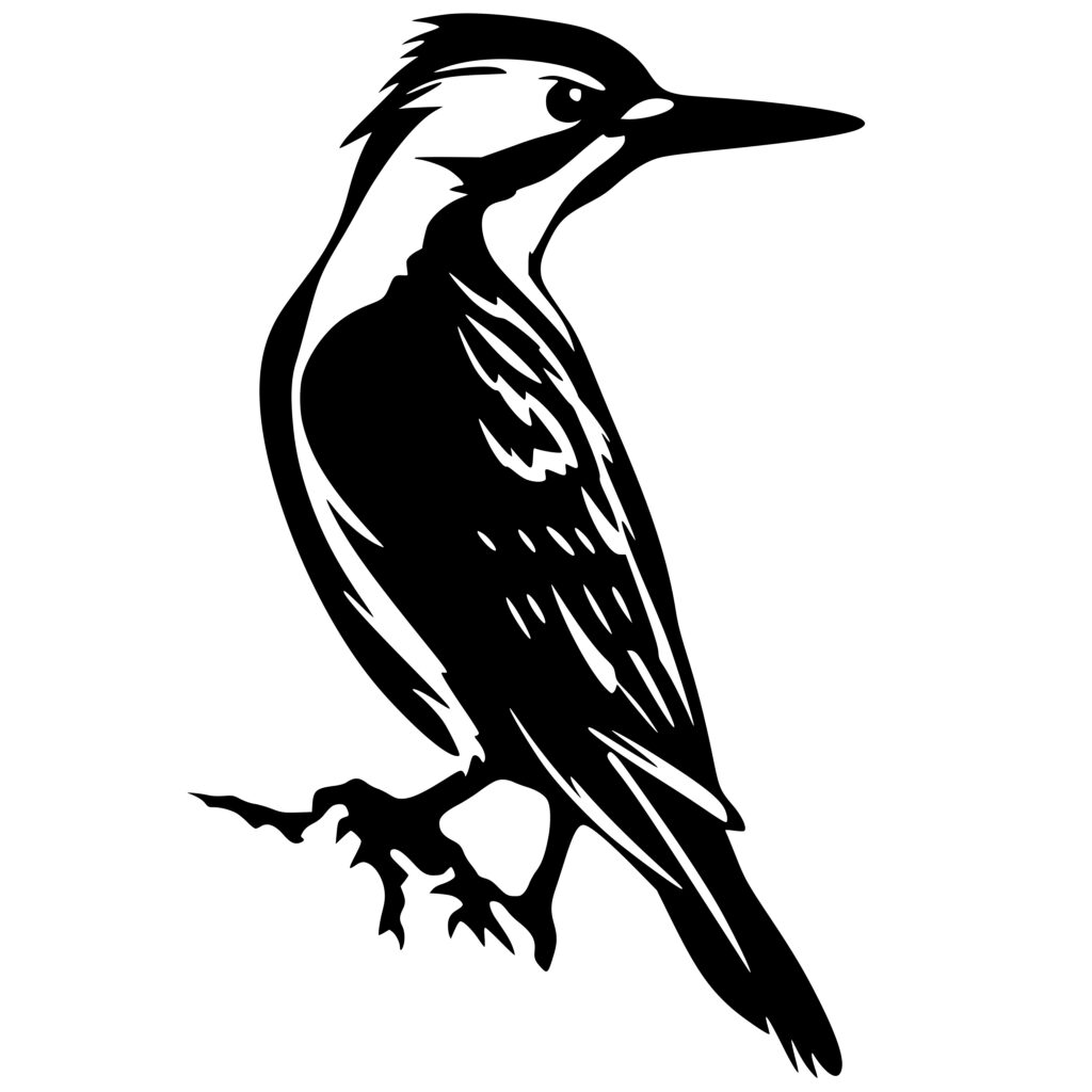 Woodpecker Bird SVG Image – Instant Download for Cricut, Silhouette, Laser