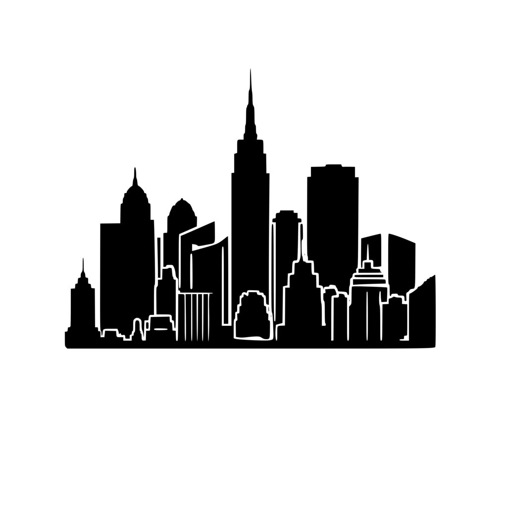 City Skyline: Instant Download SVG, PNG, DXF Files for Cricut ...