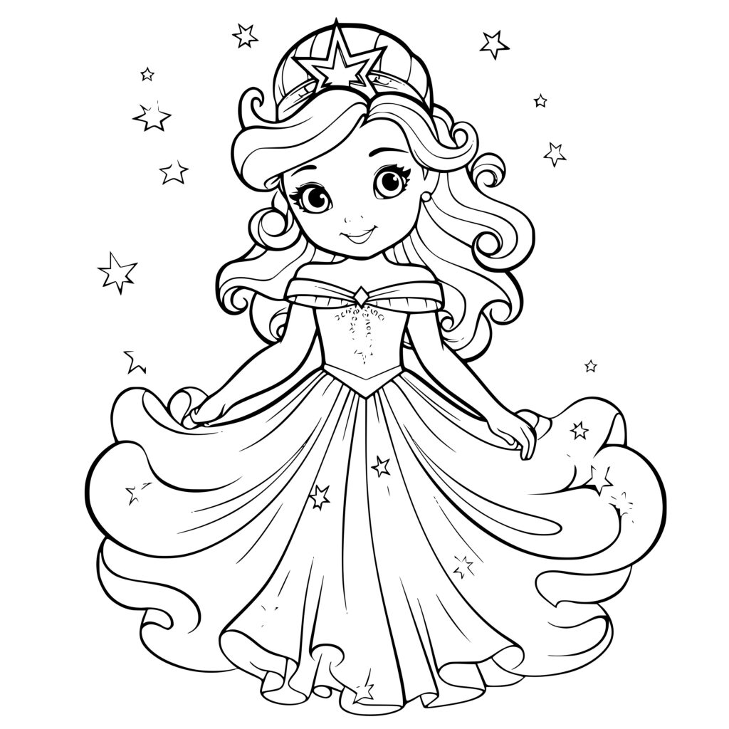 Glittering Fairy Princess SVG File for Cricut, Silhouette, Laser Machines