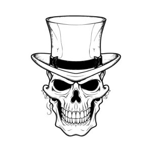 Skull with Top Hat