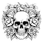 Flower-adorned Skull