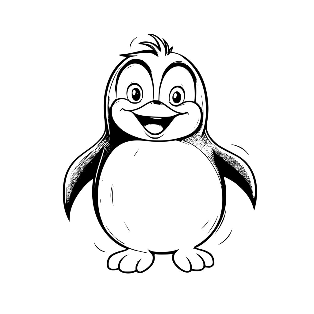 Smiling Penguin SVG Image for Cricut, Silhouette, Laser Machines