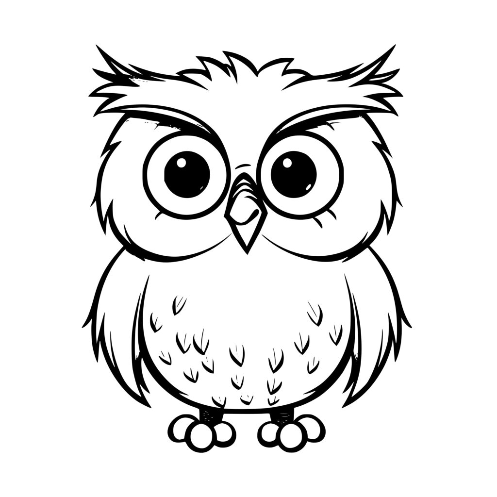 Owl with Big Eyes - SVG, PNG, DXF Instant Download for Cricut ...