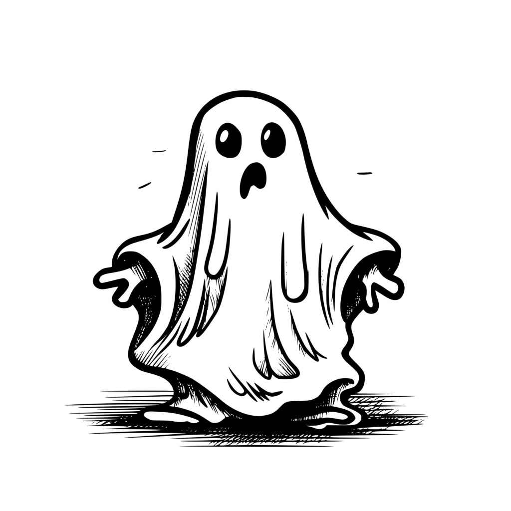 Scared Ghost SVG Image for Cricut, Silhouette, Laser Machines