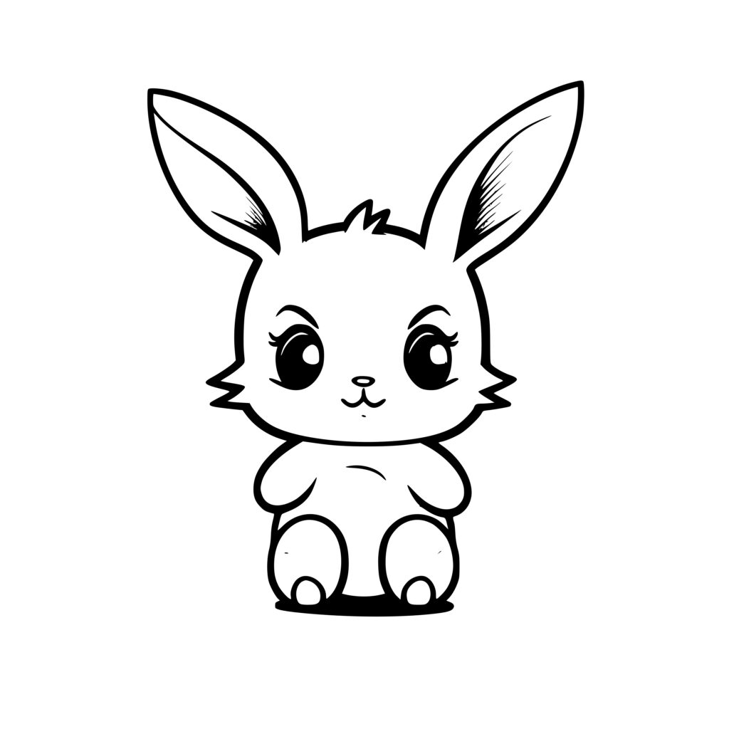 Bunny with Floppy Ears: SVG File for Cricut, Silhouette, Laser Machines