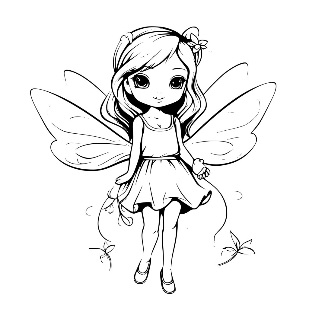 Adorable Fairy with Wings SVG File for Cricut, Silhouette & Laser Machines