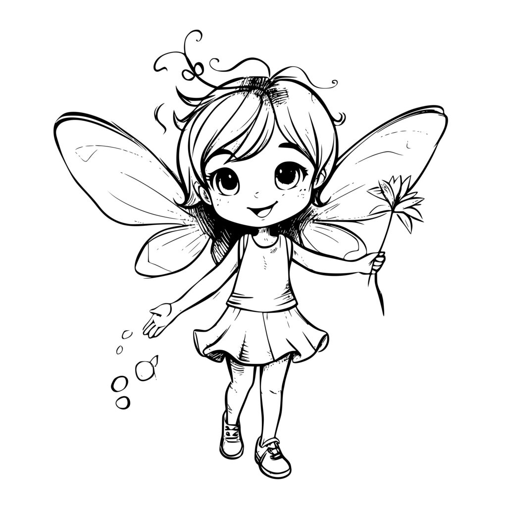 Playful Fairy SVG Image for Cricut, Silhouette, and Laser Machines