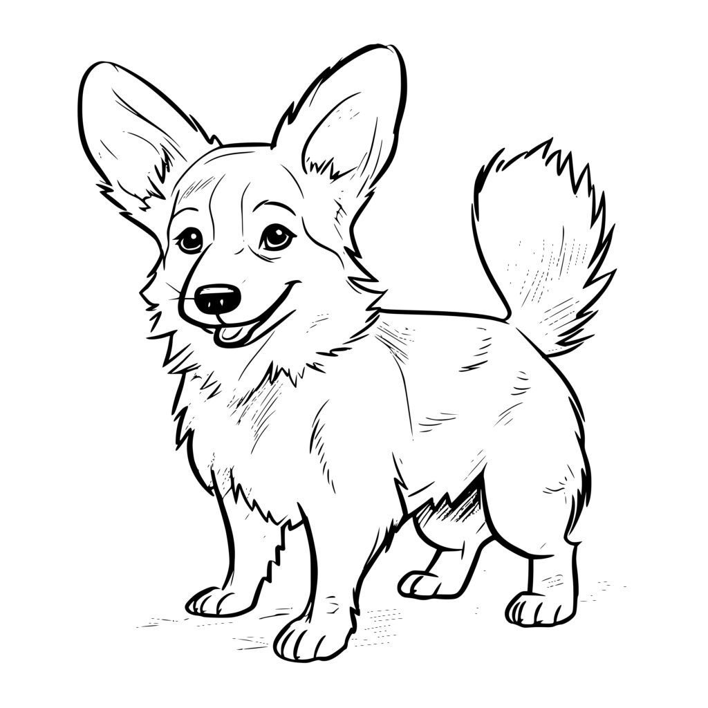 Fluffy-tailed Corgi SVG Design for Cricut, Silhouette, Laser Machines