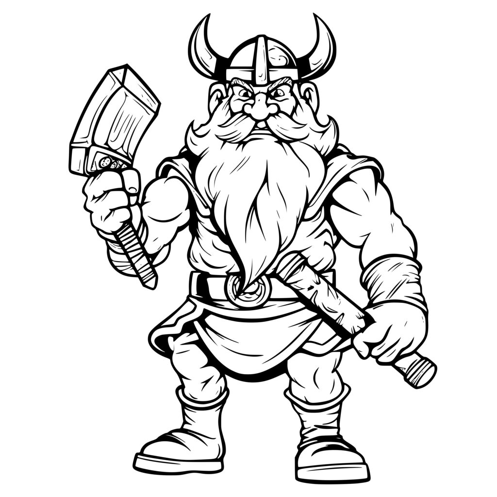 Bearded Viking SVG Image for Cricut, Silhouette, and Laser Machines