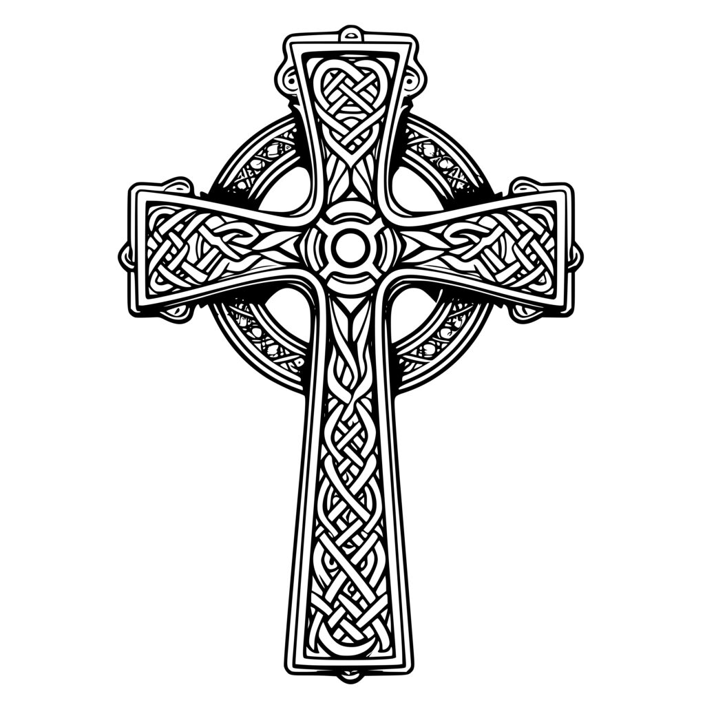 Detailed Celtic Cross: SVG, PNG, DXF Files for Cricut, Silhouette, and ...
