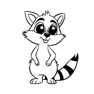 Raccoon with Bright Eyes