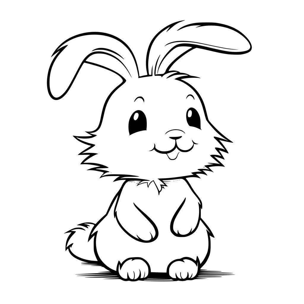 Bunny With Fluffy Tail Svg Image - Perfect For Cricut, Silhouette 