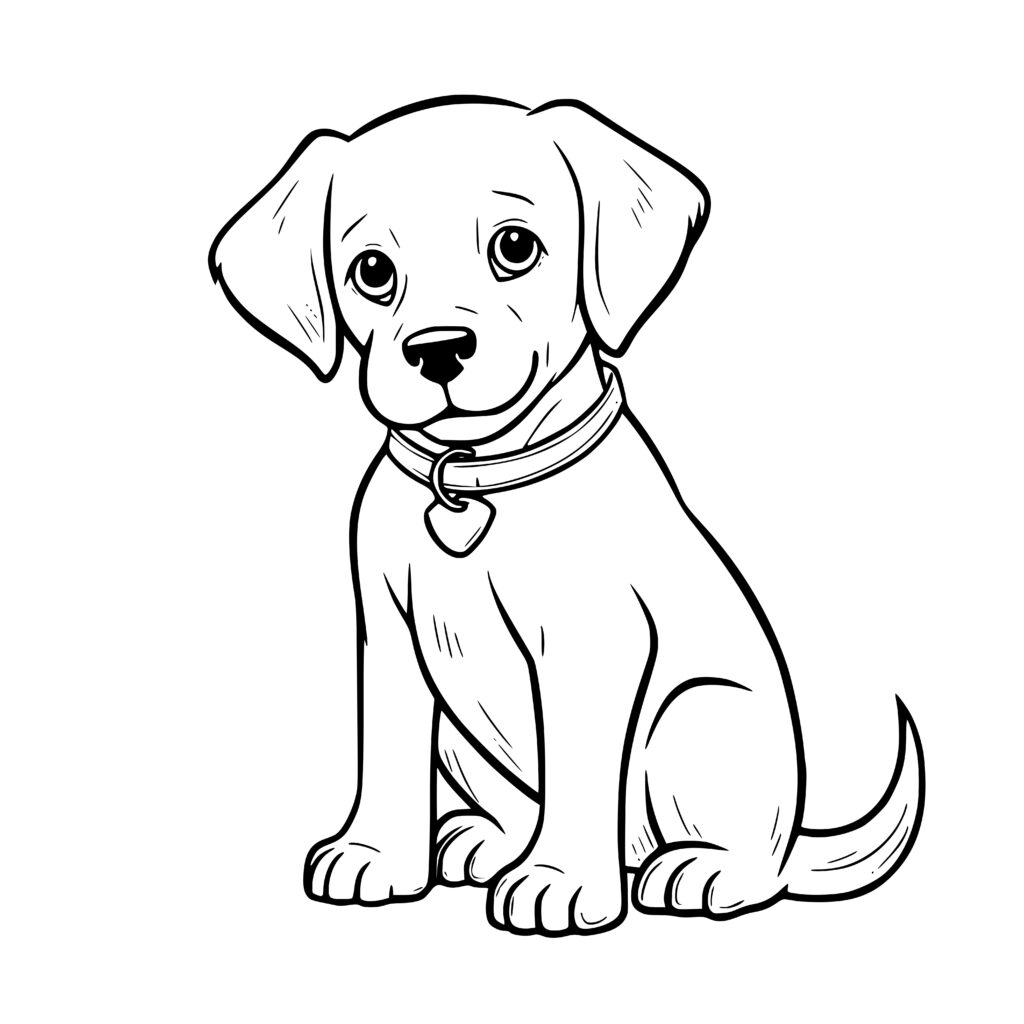 Instant Download SVG, PNG, DXF Image - Cute Labrador Pup