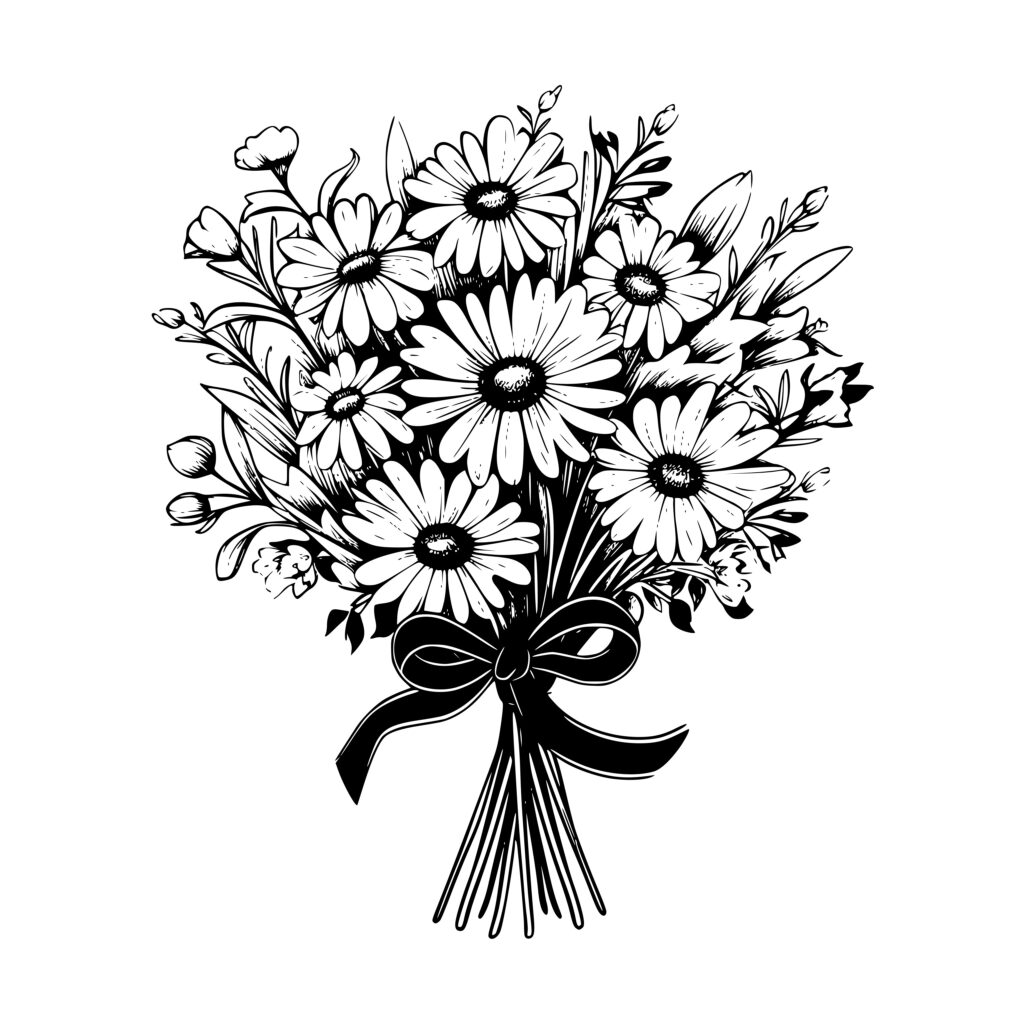 Bouquet of Wildflowers SVG Image for Cricut, Silhouette, and Laser Machines