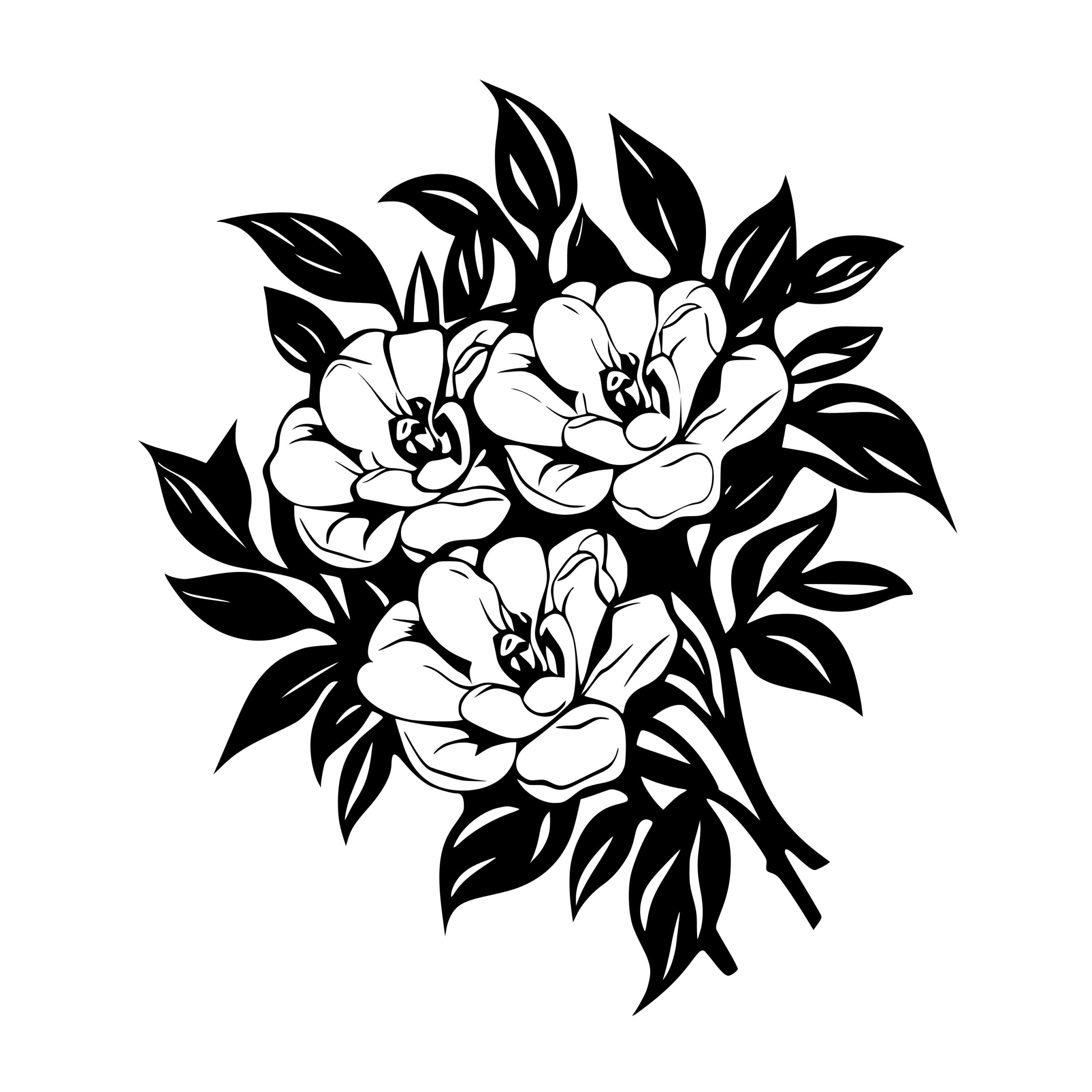 Instant Download SVG Flower Image for Cricut, Silhouette, & Laser Machines
