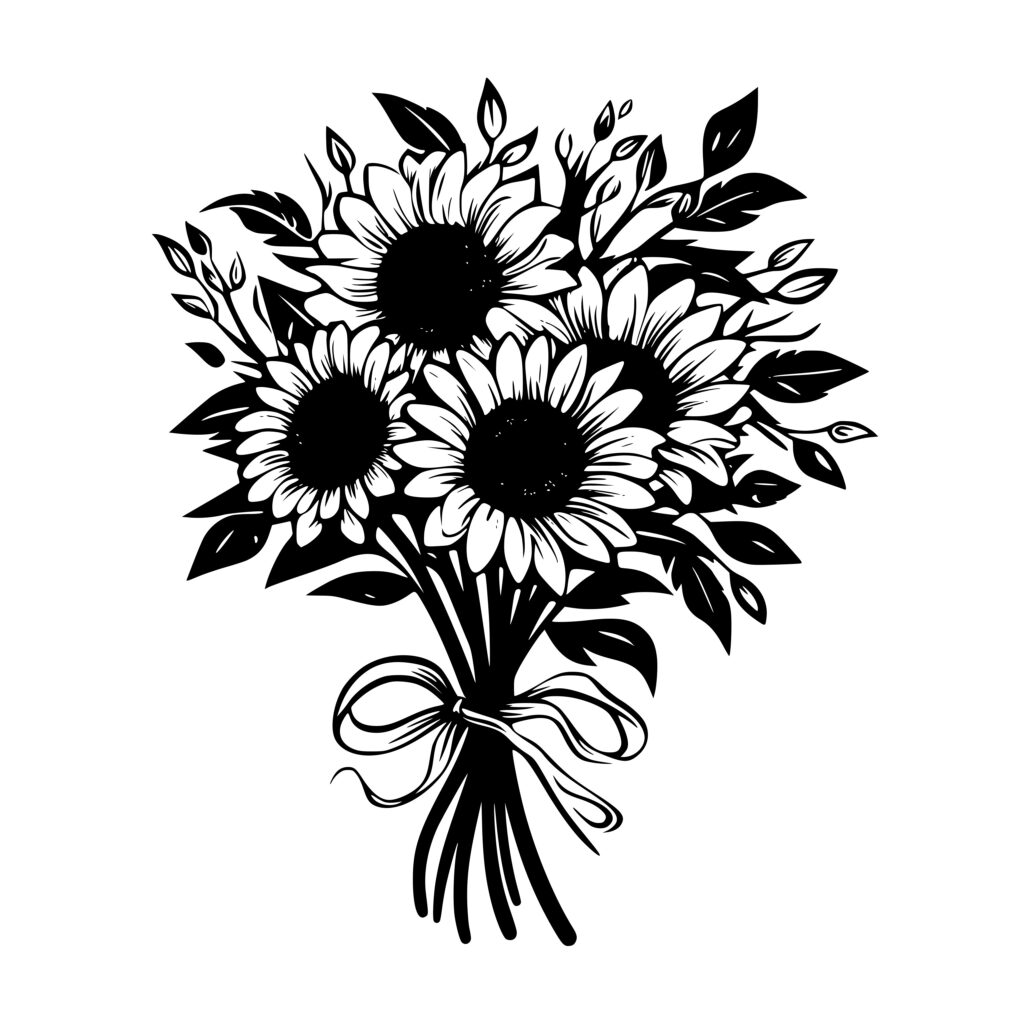 Classic Sunflower Arrangement: Instant Download SVG/PNG/DXF for Cricut ...