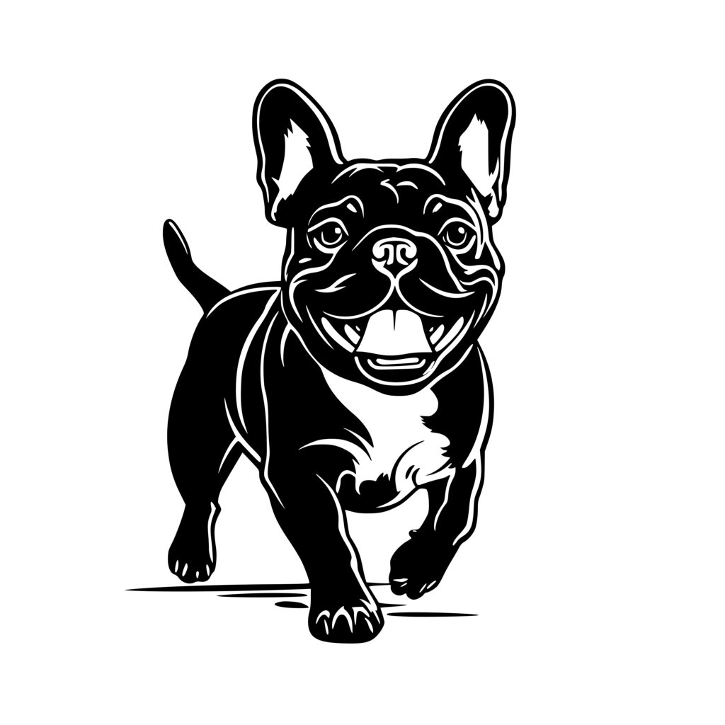 Excited French Bulldog Instant Download Image for Cricut, Silhouette ...