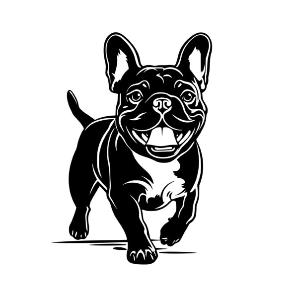 Excited French Bulldog Instant Download Image for Cricut, Silhouette ...