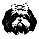 Lhasa Apso with Bow