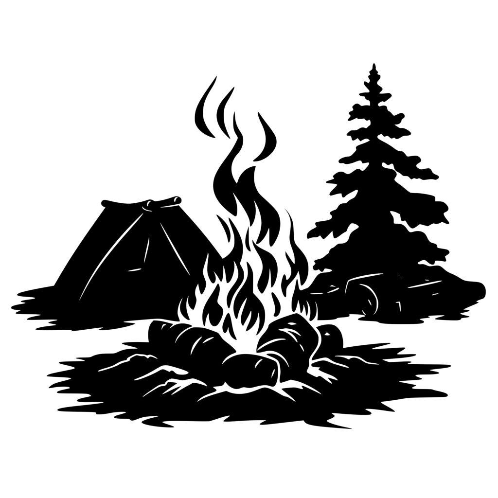 Camping Embers - SVG File for Cricut, Silhouette, Laser Machines