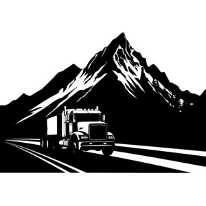 Truck on Mountain Road