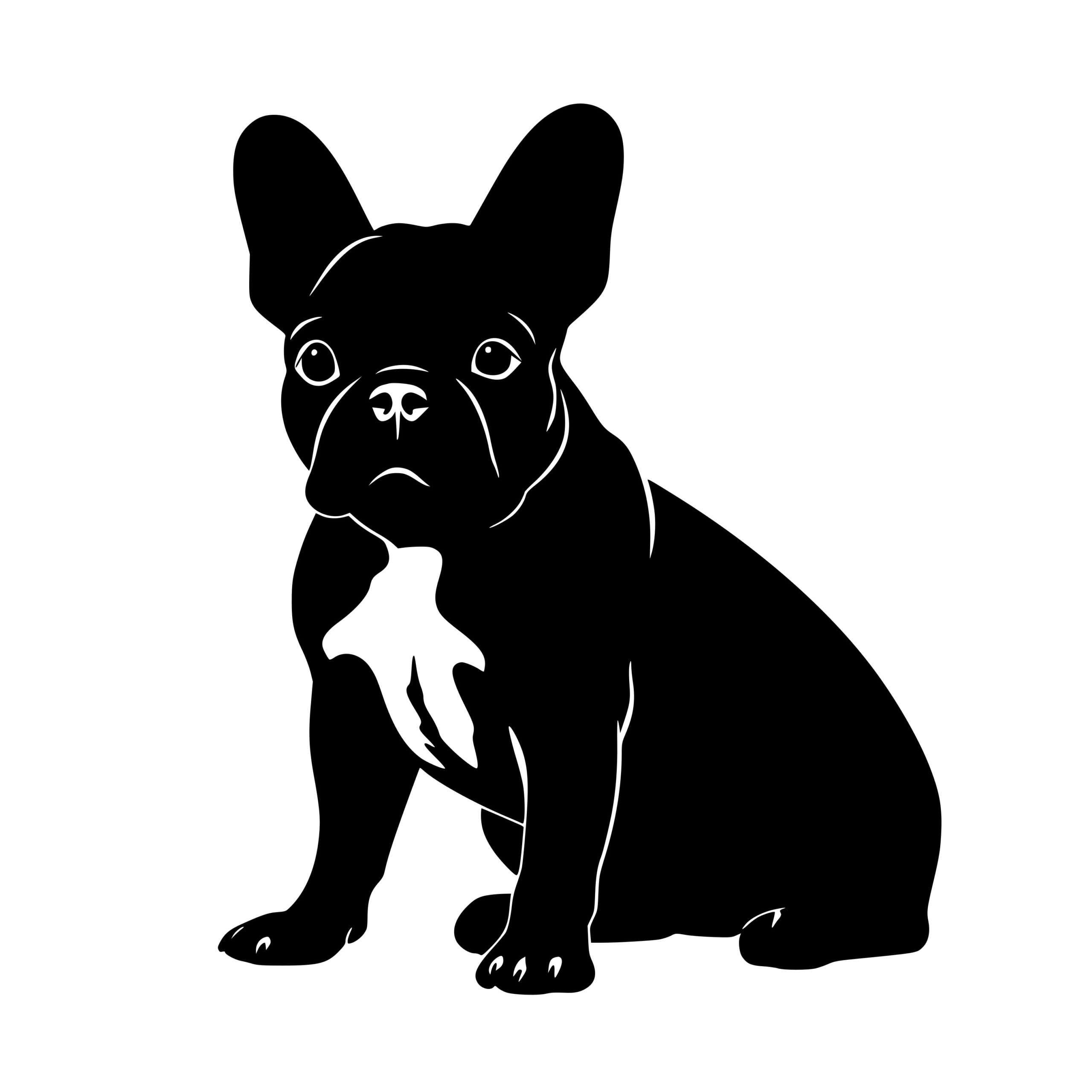 Instant Download SVG, PNG, DXF File: Sitting French Bulldog for Cricut ...