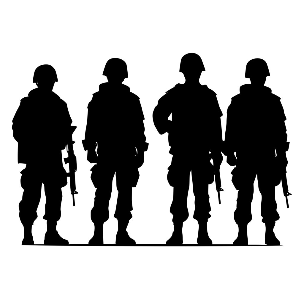 Group of Soldiers SVG Image for Cricut, Silhouette, and Laser Machines