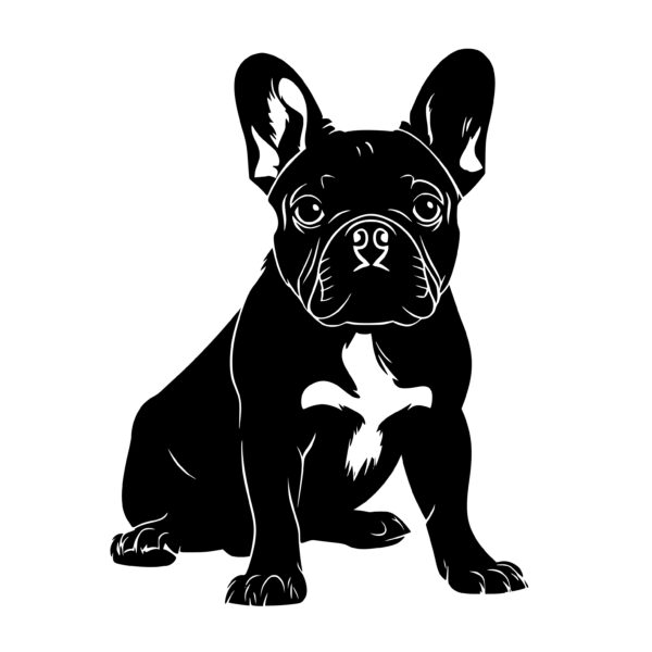 Adorable French Bulldog SVG File for Cricut, Silhouette, Laser Machines