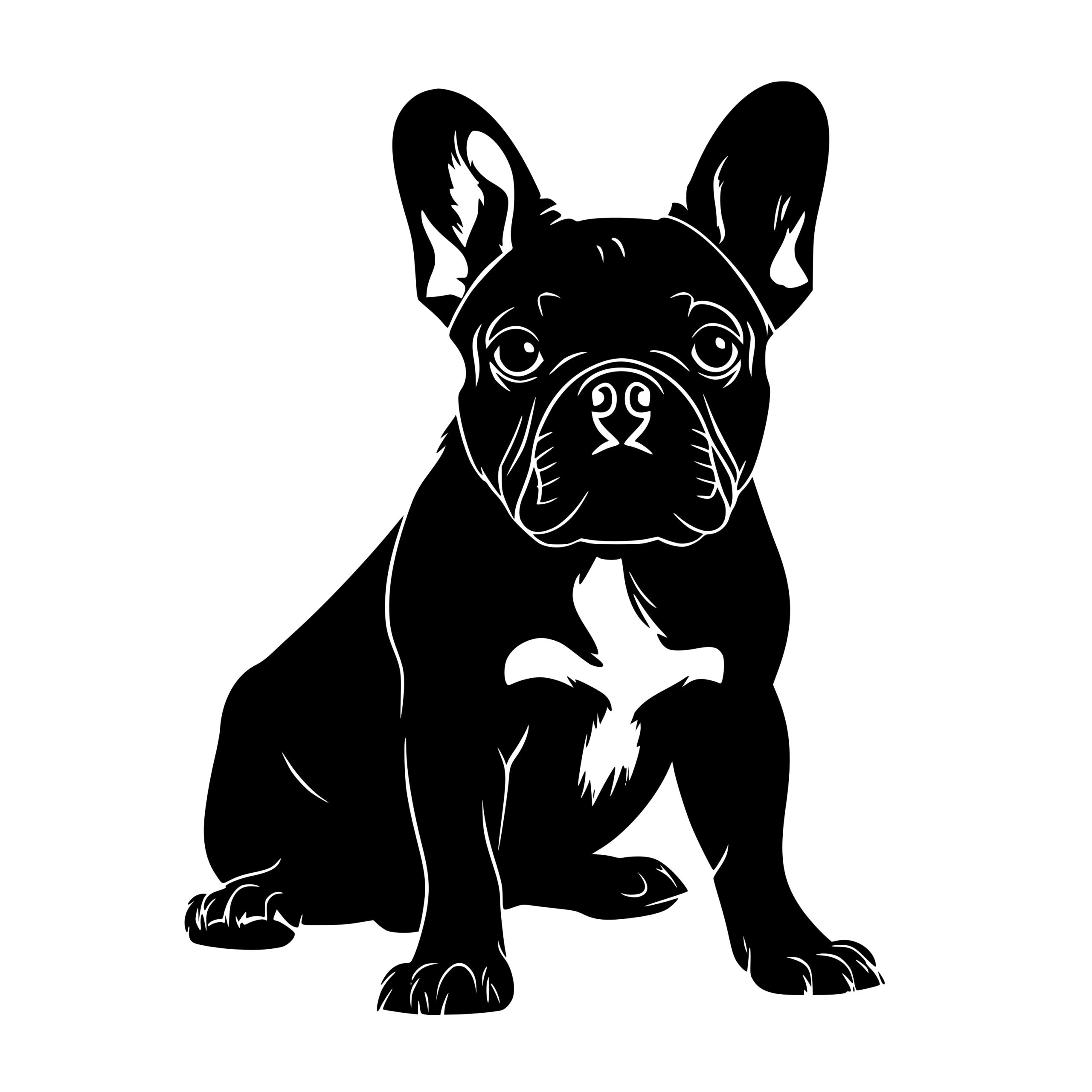 Adorable French Bulldog SVG File for Cricut, Silhouette, Laser Machines