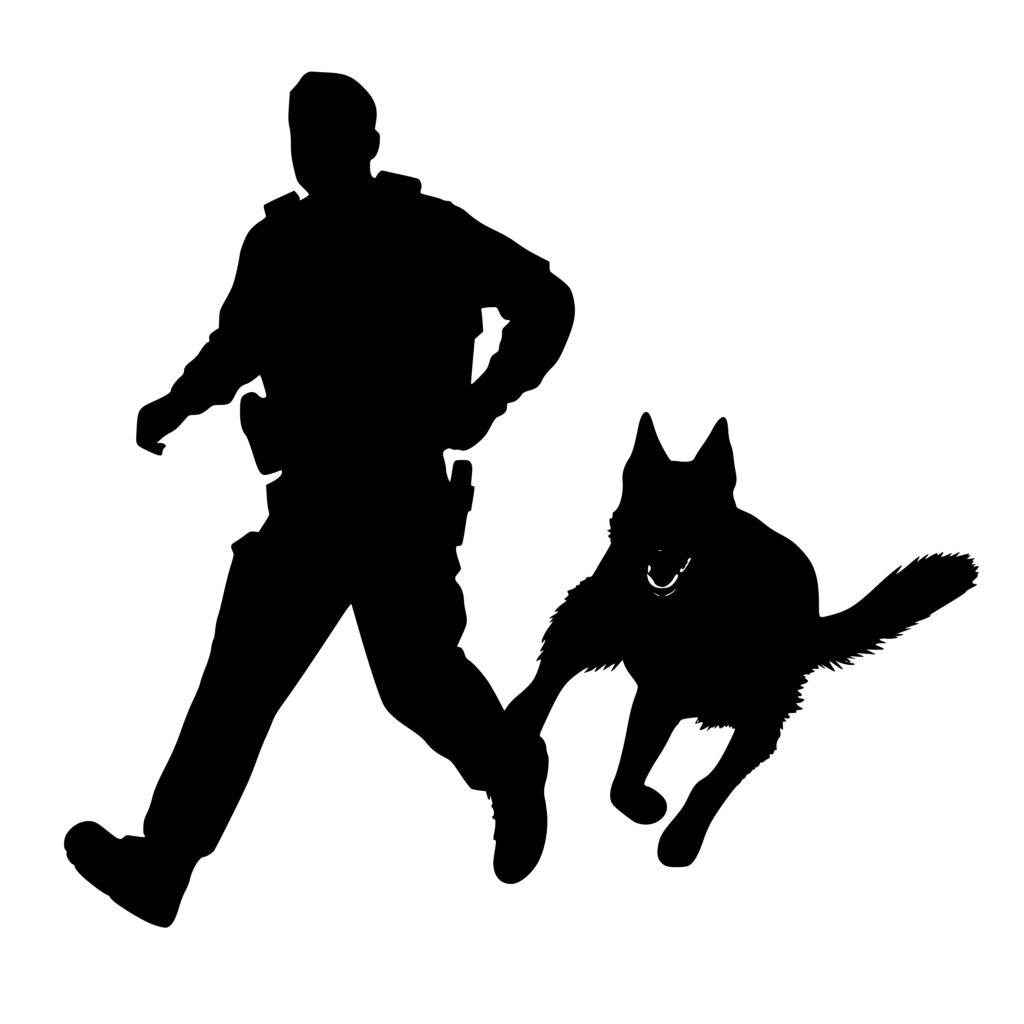 Instant Download Police and Dog Chase SVG File for Cricut, Silhouette ...