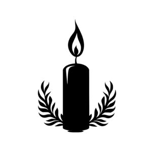 Candle with Leaves