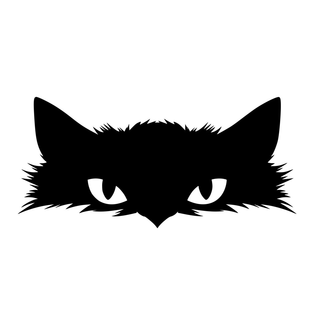 Spooky Cat Face SVG Image for Cricut, Silhouette, Laser Machines