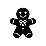 Gingerbread Man with Bow