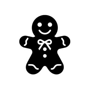 Gingerbread Man with Bow
