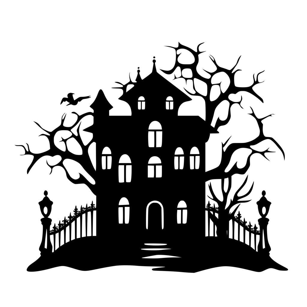 Kid-Friendly Haunted Mansion SVG File for Cricut, Silhouette, Laser