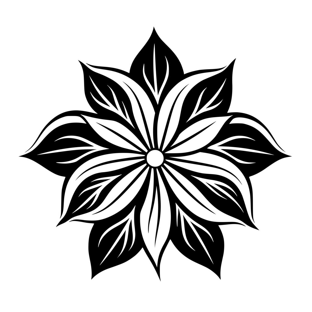 Botanical Poinsettia SVG Image for Cricut, Silhouette, and Laser Machines