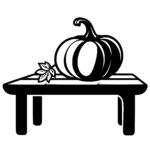 Pumpkin on Table
