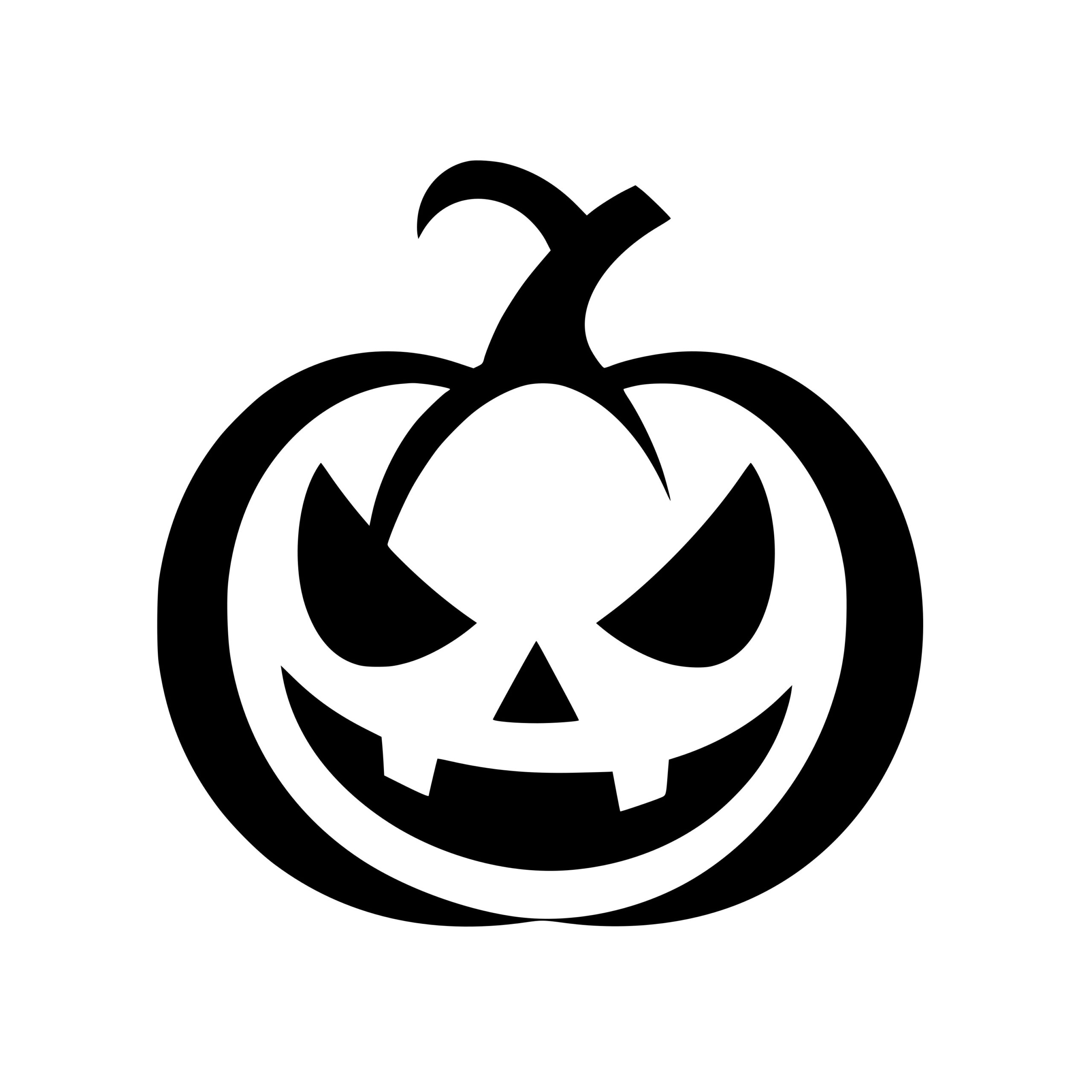 Grinning Pumpkin SVG File for Cricut, Silhouette, Laser & More