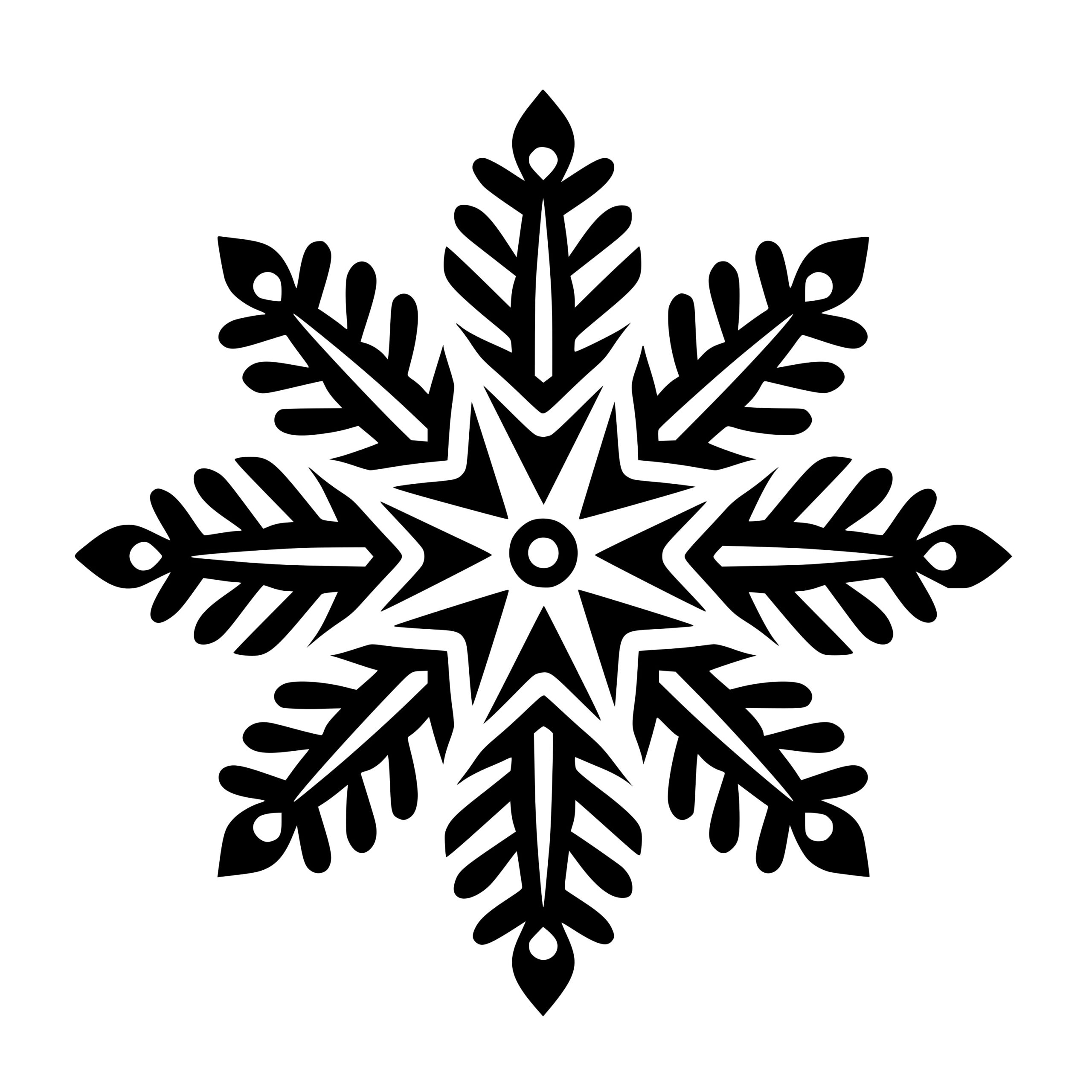 Free Snowflake Stencil SVG Vector - FreePatternsArea